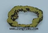 NGP1839 55*75mm - 65*80mm donut plated druzy agate pendants