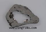 NGP1843 55*75mm - 65*80mm donut plated druzy agate pendants