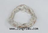 NGP1845 55*75mm - 65*80mm donut plated druzy agate pendants