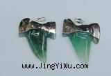 NGP1893 35*45mm - 38*55mm teeth-shaped agate gemstone pendants