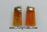 NGP1905 18*40mm - 20*50mm trapezoid agate gemstone pendants