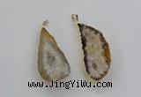 NGP1968 25*40mm - 30*50mm freeform druzy agate gemstone pendants