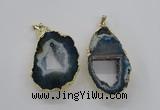 NGP1971 25*40mm - 30*50mm freeform druzy agate gemstone pendants