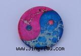 NGP204 6*40mm coin dyed imperial jasper gemstone pendant jewelry