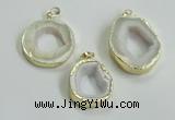 NGP2121 20*25mm - 30*40mm freefrom druzy agate pendants