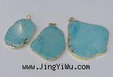 NGP2245 35*40mm - 45*50mm freeform turquoise gemstone pendants