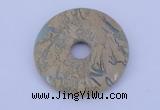 NGP226 7*50mm fashion serpentine jasper gemstone donut pendant