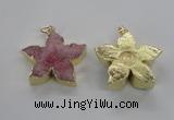 NGP2263 38*40mm - 42*45mm star druzy agate gemstone pendants