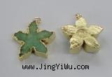 NGP2265 38*40mm - 42*45mm star druzy agate gemstone pendants