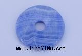 NGP230 7*50mm fashion dyed blue lace agate gemstone donut pendant