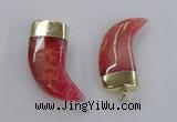 NGP2310 25*60mm - 28*65mm oxhorn agate gemstone pendants