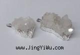 NGP2328 20*30mm - 25*35mm nuggets druzy quartz pendants