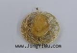 NGP2344 52mm - 55mm freeform druzy agate gemstone pendants