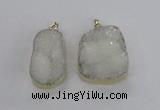 NGP2364 25*40mm - 35*45mm freefrom druzy agate pendants