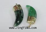 NGP2389 20*48mm - 22*50mm oxhorn agate gemstone pendants