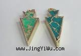 NGP2451 18*38mm - 22*45mm arrowhead sea sediment jasper pendants