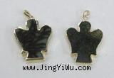 NGP2582 30*40mm angel agate gemstone pendants wholesale