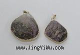 NGP2675 25*35mm - 40*45mm freeform tourmaline gemstone pendants