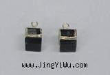 NGP2730 11*13mm - 12*15mm cube smoky quartz gemstone pendants