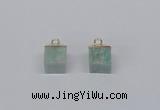 NGP2779 10*12mm - 12*14mm cube amazonite gemstone pendants