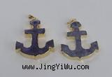 NGP2785 40*50mm anchor agate gemstone pendants wholesale