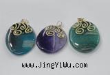 NGP2834 30*35mm - 35*45mm freeform agate gemstone pendants wholesale