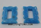 NGP2859 40*55mm carved Chinese aquamarine gemstone pendants