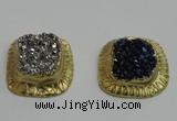 NGP2882 28*30mm - 30*32mm freeform druzy agate pendants wholesale