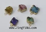 NGP2895 8*10mm - 10*12mm freeform druzy agate pendants