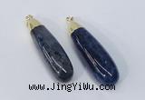 NGP2922 16*58mm - 18*60mm teardrop agate gemstone pendants