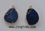 NGP2944 25*35mm – 35*45mm freeform sea sediment jasper pendants