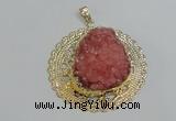 NGP2990 50mm - 52mm freeform druzy agate pendants