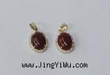 NGP2998 10*14mm oval agate gemstone pendants wholesale