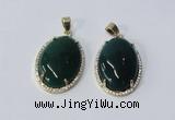 NGP3019 20*30mm oval agate gemstone pendants wholesale