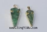 NGP3026 15*35mm – 20*50mm arrowhead fluorite gemstone pendants