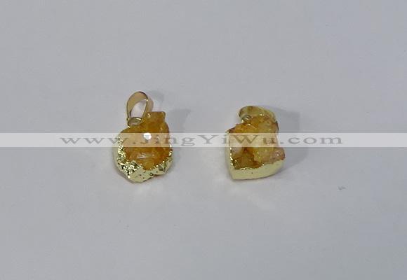 NGP3085 10*12mm - 12*14mm freeform druzy agate pendants wholesale