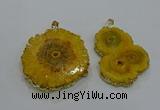 NGP3196 35*40mm - 45*50mm freeform druzy agate pendants