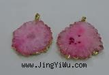 NGP3197 35*40mm - 45*50mm freeform druzy agate pendants