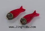 NGP3275 16*52mm - 18*56mm fish-shaped agate gemstone pendants