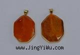 NGP3303 35*45mm freeform agate gemstone pendants wholesale