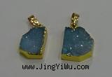NGP3325 8*12mm - 15*20mm freeform druzy agate gemstone pendants