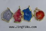 NGP3401 40*45mm - 45*60mm freeform druzy agate pendants