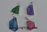 NGP3448 18*25mm - 20*30mm freeform druzy agate gemstone pendants