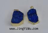 NGP3470 20*30mm - 25*35mm freeform druzy agate pendants wholesale