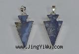NGP3491 15*30mm - 18*40mm arrowhead blue lace agate pendants