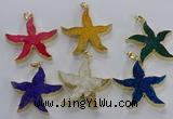 NGP3528 48*50mm starfish fossil coral pendants wholesale
