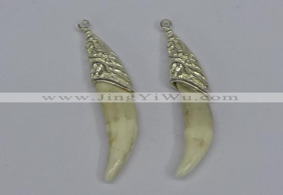 NGP3750 10*40mm - 12*45mm horn wolf tooth pendants wholesale