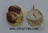 NGP3755 30*40mm - 40*50mm freeform druzy agate pendants