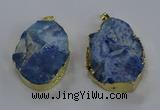 NGP3760 30*40mm - 40*50mm freeform druzy agate pendants
