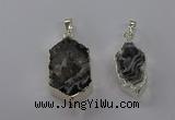 NGP3789 15*25mm - 20*35mm freeform druzy agate pendants